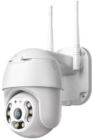 Generico Telecamera IP CAM WI-FI Per Esterno PTZ Motorizzata IP66 Videosorveglianza FULL HD 1080P Microfono Fotocamera Intelligente Visione Notturna Camera Dome con Applicazione Per IOS/ANDROID