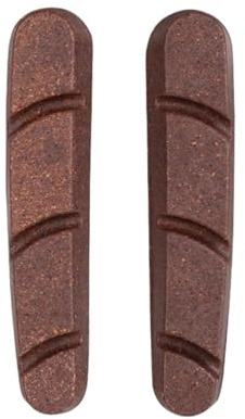 Pastillas de freno para llanta carbono, compuesto corcho, insertos para pinza bicicleta carretera, para ruedas, bajo desgaste la(Brown 2 Pairs)