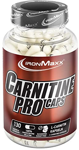 Carnitine Pro Caps L-Carnitin Kapseln hochdosiert 130 Stk. - 750mg L-Carnitin-Tartrat pro Kapsel, Zuckerfrei, Natürliche Formel ohne künstliche Zusatzstoffe