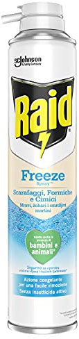 Raid Freeze, Anti formiche Spray, Azione Congelante, Scarafaggi e Cimici, 1 Bombola da 350ml