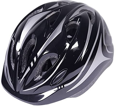 Kinderfahrradhelm, Sporthelm, Verstellbarer, atmungsaktiver Multifunktions-Kopfschutz. Fahrrad ist EIN Leichter Helm für Jungen und Mädchen im Alter von 7 bis 12 Jahren. 49-59 cm (schwarz)
