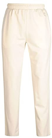 PROSTYLE SPORTS PRO Cricket Trousers Match Playing Kit Pants Bottoms Elasticated Waist Drawstring (Medium) White
