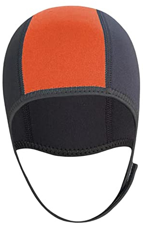 Perfeclan 3mm Neoprene Scuba Diving Hat Muta Regolabile Impermeabile Cappuccio Termico Cappuccio da Immersione Cappello da Nuoto per Kayak Sport Acquatici Canoa, Arancia