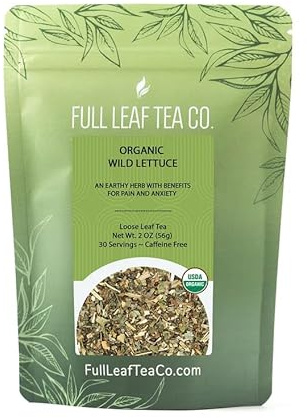 Organic Wild Lettuce - 2 oz Bag (Approx. 30 Servings) | Full Leaf Tea Co.