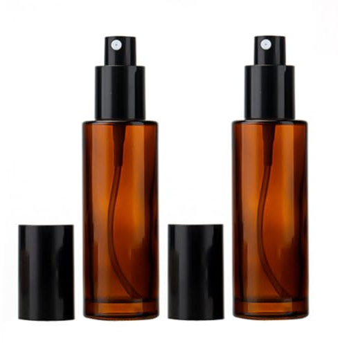 ASTRQLE 2 PCS 120ml 4oz Amber Glass Spray Bottles Refillable Glass Travel Bottles Fine Mist Spray Bottles Containers Cosmetic Bottles for Essential Oils Perfumes Other Liquids