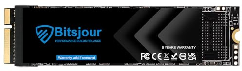 Bitsjour 1TB Internal SSD for Apple MacBook Pro Retina 13 Late 2012-Early 2013 A1425 EMC 2557/2672, Retina 15 Mid 2012-Early 2013 A1398 EMC 2512/2673, macOS Preloaded