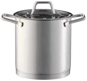Brandani Pastaiola Free Inox 7 LT - SKU 51125 - Acciaio Inox 18/10 con Doppio Cestello in Rete