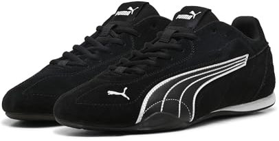 PUMA Unisex Catch Suede Sneaker, Black x White, 44 EU