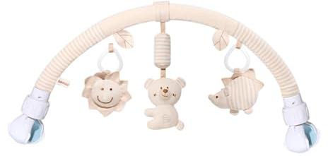 Milageto Arco de Juguete para Cochecito de bebé, Accesorios para Cuna, Arco con Clip, móvil, Arco de Actividad de Viaje para Cuna, Asiento, Hamaca para bebé, Oso