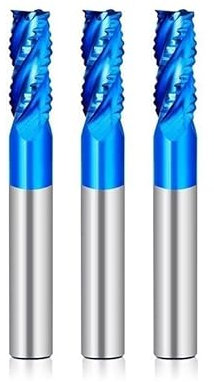 Fresa de desbaste 1/4 vástago Nano azul recubierto de carburo Endmills 4 flauta broca de enrutador fresa de madera for máquinas herramientas CNC