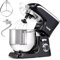 Baridi Stand Mixer, 8L Stainless Steel Bowl, Supplied with Dough Hook, Egg Whisk and Beater, 1800W, Black - DH174