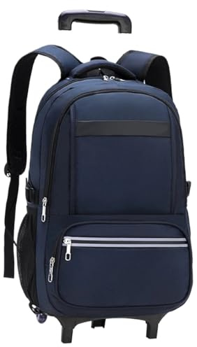 SNGUOQ Skolväskor med hjul, skolväskor med hjul, bokväska med hjul för grundskola och högstadiet, pojkar, skolryggsäck med hjul, skoltrolley, rullbagage
