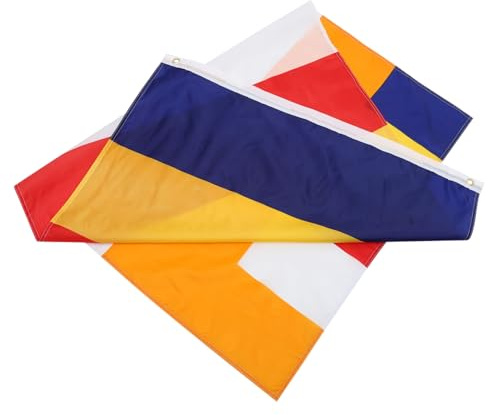GARIOUANS Bandiera Di Preghiera Buddista in Poliestere Resistente Da Esterno 90x150 Cm Per Decorazione Templi e Celebrazioni Buddiste