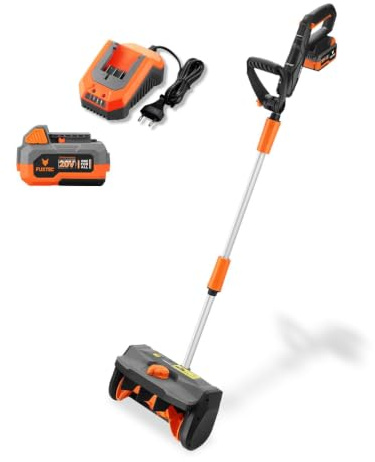 FUXTEC Pelle à Neige sans Fil FX-E1SCH20SET • 20V • Largeur 30 cm | Batterie Lithium-Ion 4Ah et chargeur rapide • 300W • distance éjection 6 m • autonomie jusqu’à 15 min
