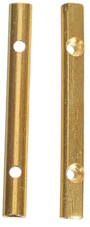 PRETYZOOM Juego de Cejillas para Ajuste de Tono en Clavijero para Guitarra Eléctrica con Barra de Trémolo de Metal Dorado y Retenedor de Cuerda 2 Piezas