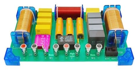 Aboiled High Power 1000W Audio Crossover 1 High 2 Low Voltage HiFi Frequency Divider for Professional KTV Speakers B