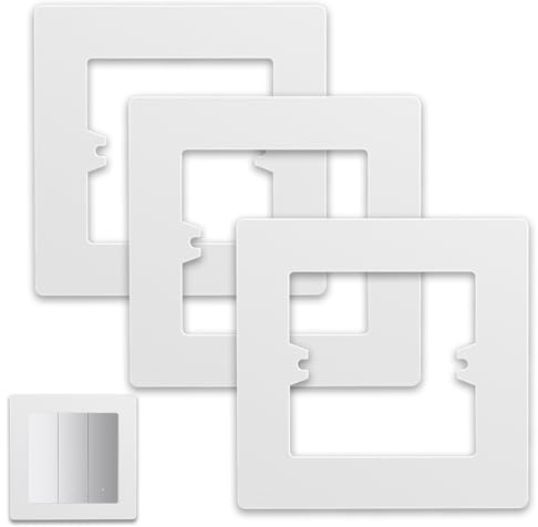 3Pcs Single Light Switch Surround Cover Plates, White Light Switch Cover Plates, Wall Protector, Electrical Plug Socket Wall Cover Decorate for Light Switch Protection Against Dirt and Fingerprints