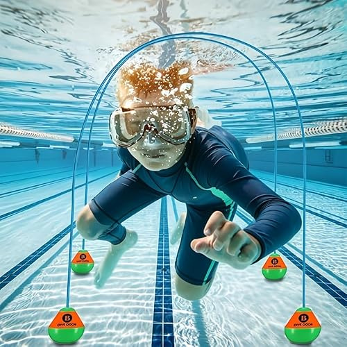 2 Pack Underwater Arch Diving Hoops Pool Toys, Swim Training Diving Rings for Kids & Family, Summer Outdoor Water Game Toys to Improve Swimming Skills for Backyard Pool Party and Bath Play