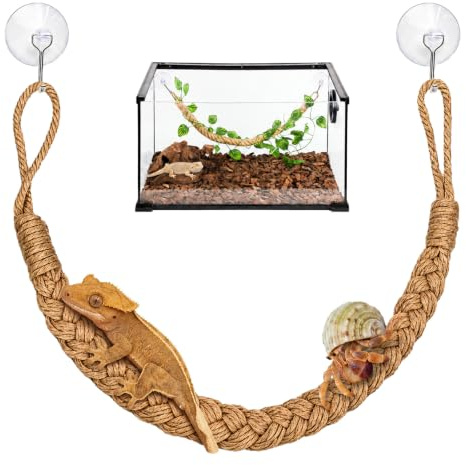 Gecko Climbing Rope, Vivarium Wall Decor, Tank Accessory Jute Material