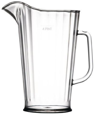 BBP U754 Polycarbonate Jugs, 2.3 L (Pack of 4)