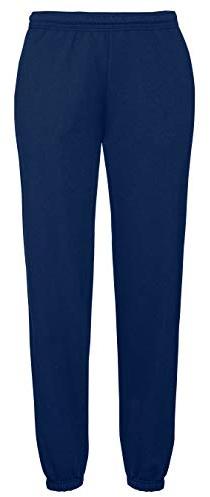 Fruit of the Loom Mens Elasticated Cuff Jog Pants/Jogging Bottoms (L) (Navy)
