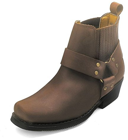City Biker Bottes de moto courtes Western Noir/marron, marron, 41/46 EU