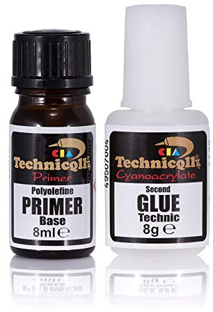 Super Glue spéciale plastique 8ml+8g Colle Cyanoacrylate extra forte instantanée Fabrication et Réparation PE PP PTFE Teflon Silicone