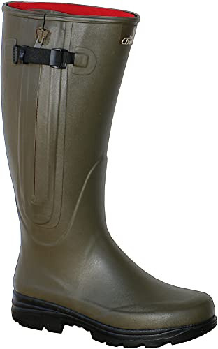 La Chasse Oefele Jagd & Outdoor Shop - Botas de goma de neopreno con cremallera para hombre y mujer, verde oliva, 41 EU