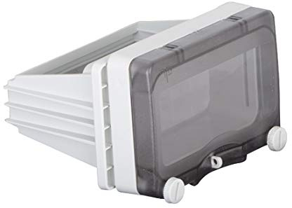 TPelectric - Scatola di sicurezza da incasso con finestra pieghevole, IP67, 4-12 moduli (6 moduli)