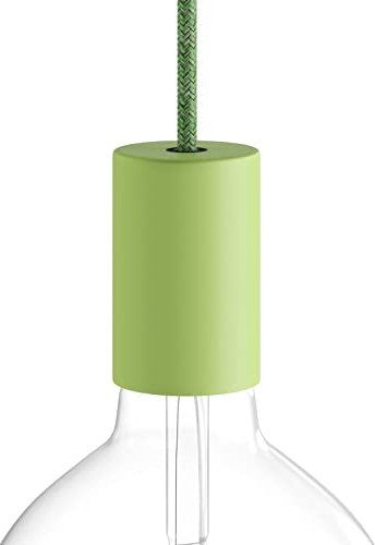 creative cables Kit Douille E27 Pastel métallique avec Serre-câble caché - Vert Prairie