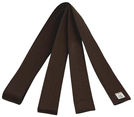 TMA Martial Arts Karate Taekwondo Solid Color 1.75'' Wide Double Wrap Student Rank Belt for Kids and Adult (Brown, 5)