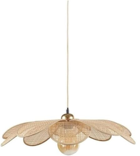 Ostaria 36191 Plafonnier, Suspension en bambou Petite Margaux - diamètre 60 cm, couleur naturelle - Plafonnier d'intérieur E27 pour salle à manger, salon, chambre