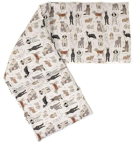 Rapssamenkissen XXL 8-Kammer 75x20cm - Bio-Stoff Liebe Hunde Wärmekissen Körnerkissen