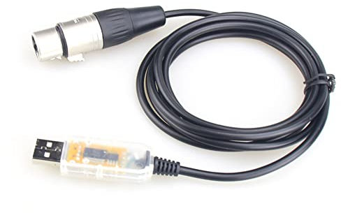 Ctwezoikmt USB to DMX Interface Adapter LED DMX512 Computer PC Stage Lighting Controller Dimmer, Adapter Cable Accessories