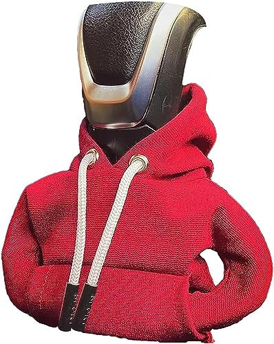 FHIDO Sudadera Cambio De Marchas, Funda De Cubierta De Palanca De Cambios, Hoodie Car Gear Shift Cover, Sudadera Para Palanca De Cambios, Sudadera Pomo Coche Regalos Interiores (Rojo)