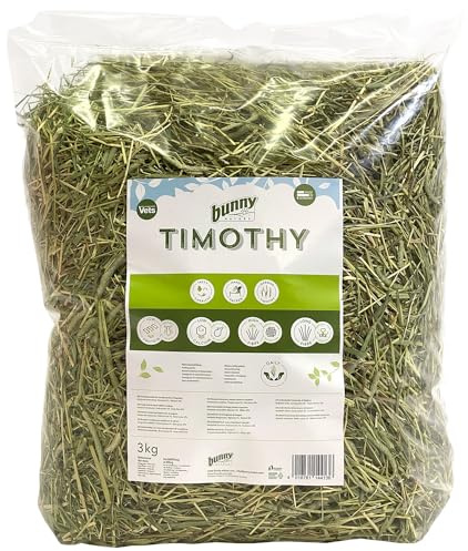 bunnyNature Timothy 3kg | Hochwertiges Heu für Zwergkaninchen & Nagetiere | Made in Germany | Natürlicher Zahnabriebt | Tierwohl & Qualität