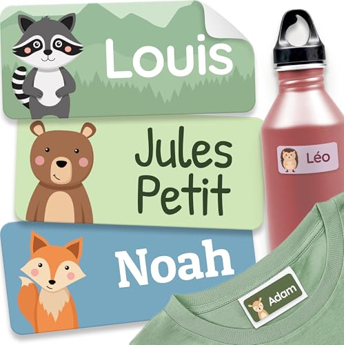 180 Stick on Name Labels for Clothes Kids - Personalised Name Tags for Clothes, School and Nursery - Waterproof and No-Iron Name Stickers for Kids