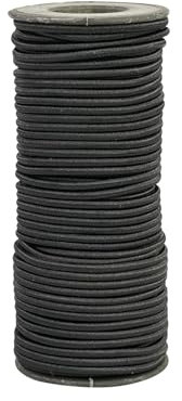Corda Elastica Nero 3 mm X 30 m, Corde Elastiche Cavo Elastico Marino Corda Gomma per Teloni, Bagagli, Campeggio, Kayak, Lacci per Scarpe, Progetti Fai Da Te (Nero, 3MM X30M)