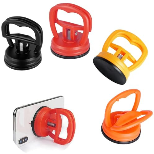CUEMOON 4 Pezzi Ammaccatura Mini Ventose, Strumento di Riparazione Ammaccatura per Telefono Cellulare, Schermo, Computer Portatile, Dent Puller, 6.2 * 6.5 cm