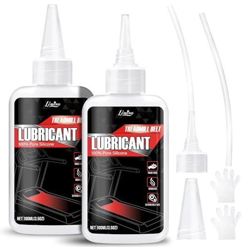 Treadmill Lubricant Oil - 200ml - 100% Pure Silicone Treadmill Oil, Fitness Equipment Lubricant, Full Belt Width Lubrication, Silicone Treadmill Lube with Soft Tubes, Easy to Apply, Noise Reduction