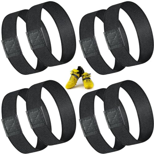CONJURAIDE 8 Stück Schnürsenkel Fixierband, Schnürsenkel Fixierband Fussball Kinder Schnürsenkel Halter Fussball Schnürsenkelhalter Anti Loose Fixierband für Fußballschuhe Hoher Absatz