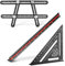 STAHLWERK Lineal Set mit Multiwinkel-Messlineal, Dreikant-Lineal und Winkeldreieck mit Anschlag zum präzisen Messen, Anreißen, Markieren und Zeichnen