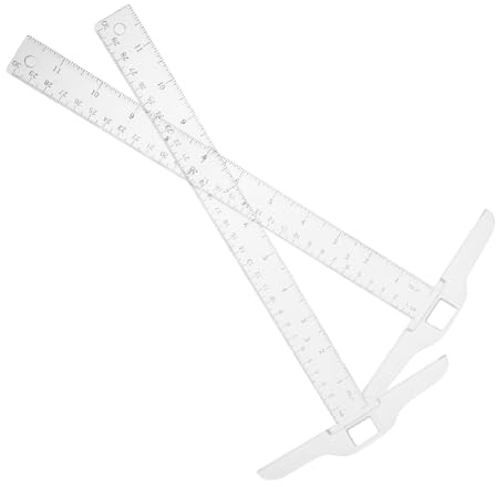 Yardenfun 2 Pezzi Righello Plastica Doppia Scala Centimetrica Precisione Alta Resistenza per Disegno Architetti e Studenti