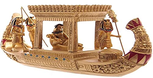 Puckator Golden Egyptian Canopy Boat - Home Living Room Decoration - Gifts For Men Women