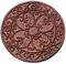 5 Stück Esschert Design Gehwegplatten, Gartenfliesen, Trittplatten, Terrassenplatten Motiv Klassik, rund, ca. Ø 30 cm x 1,2 cm Höhe