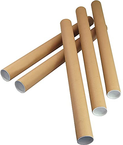 25 x A1 Quality Postal Tubes Poster 630mm x 50mm Rolls + END CAPS