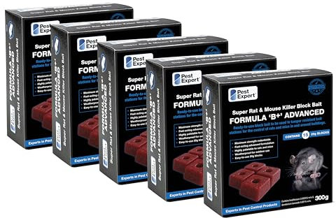 Pest Expert Formula 'B+' Advanced Rat Killer Poison Bait Blocks 3kg (10 x 300g)