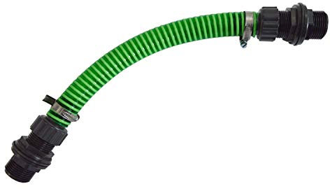 VERBINDUNGSSET für REGENTONNEN inkl. VERBINDUNGSSCHLAUCH, Kunststoff VERBINDUNGSTEILE, REGENTONNENVERBINDER für REGENTONNE und REGENFASS (Verbindungs-Set für Regentonnen 50cm)