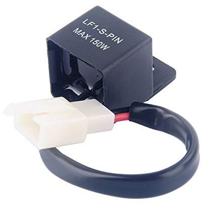 Yosoo Relè Lampeggiante Elettronico a 2 Pin, Indicatore Luminoso Universale a 12 V Relè Lampeggiante per Moto/Bici LED Lampadine Indicatori di Direzione Hyper Flash/Blink