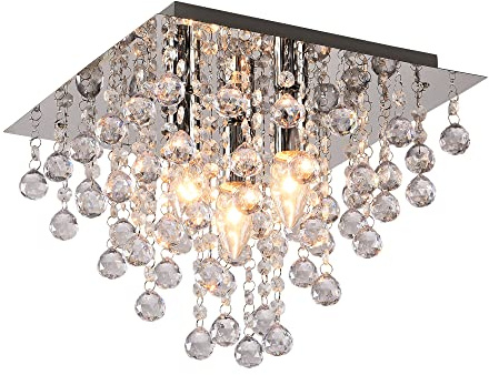 M2OUTLET taklampa CRIS 10145 Ø 32 cm krompolering, klar med trimning